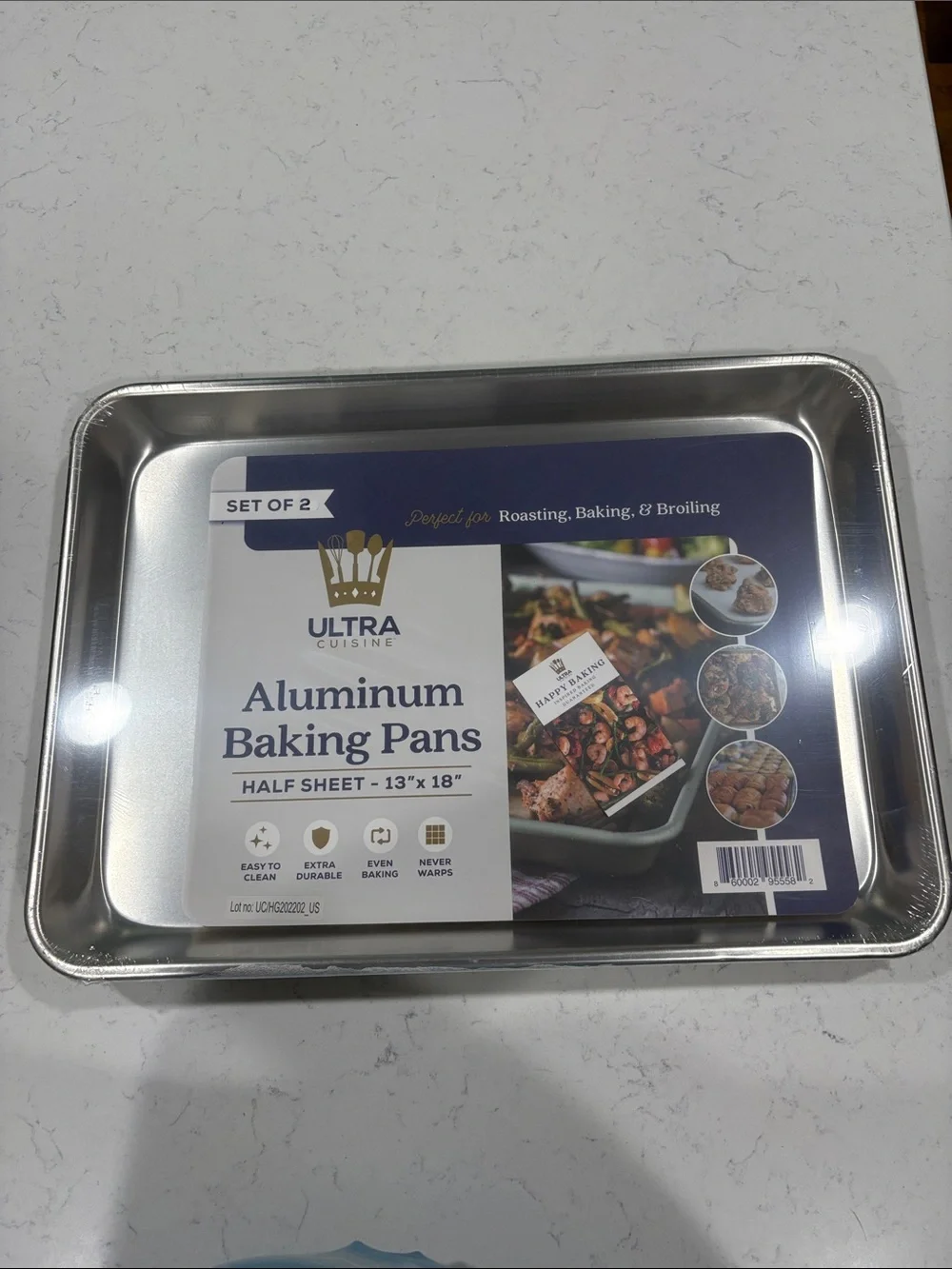 Ultra Cuisine Aluminum Baking Pans Half Sheet (Set of 2)